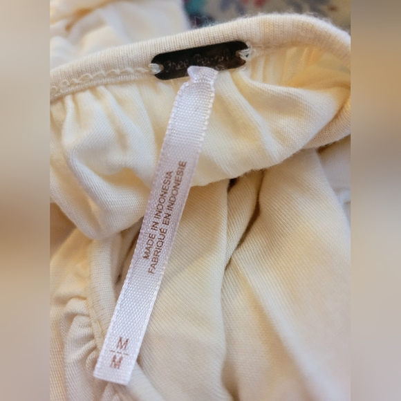 Free People Ann's Ruched Top in Tea, Boho, Scoop Neck, Criss-cross Back, EUC, M - Picture 11 of 13